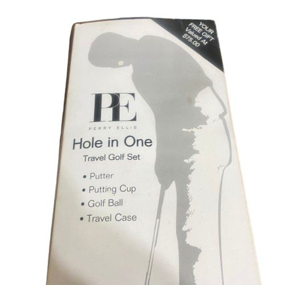 Perry Ellis Vintage Executive Golf Putter Set in Vinyl Case for Office or Travel
